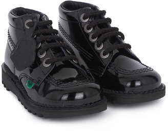 Kickers Patent Black Kick High Boots