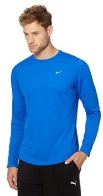 Nike Blue perforated long sleeved top