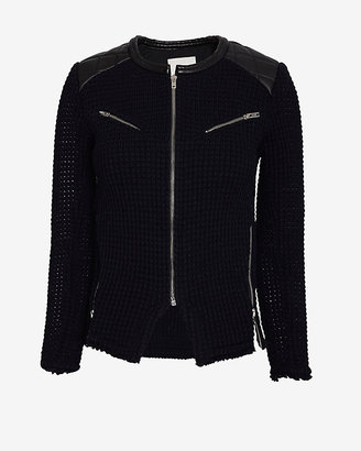 IRO Ceylona Quilted Leather Shoulder Patch Jacket