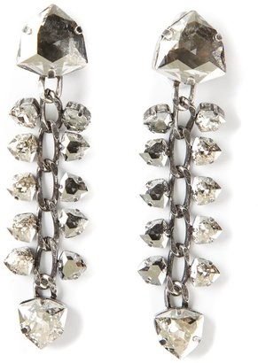 Lanvin chain and crystal earrings