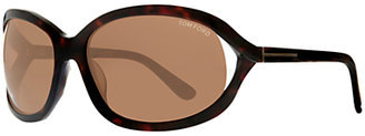 Tom Ford TF0304 Cat's Eye Metal Frame Sunglasses, Pink  Gold
