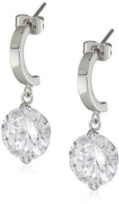 Kenneth Jay Lane CZ by Radiant Rounds" Rhodium-Plated Flutter Cubic Zirconia Post Earrings
