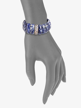 MCL by Matthew Campbell Laurenza Multicolored Sapphire & Lapis Beaded StretchBracelet