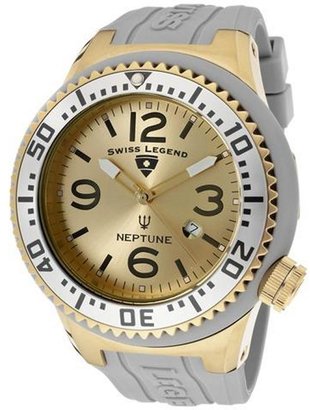 Swiss Legend Men's Neptune Gold Dial Grey Silicone SL-21818P-YG-02-S Watch