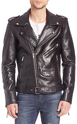BLK DNM Slim-Fit Leather Biker Jacket