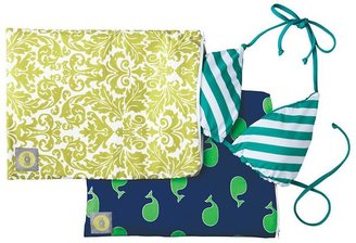 Container Store Wet Happened?TM Laundry Bag Green Damask