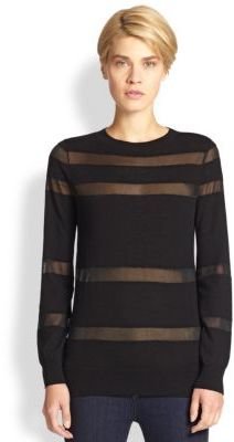 Saks Fifth Avenue Sheer-Striped Sweater