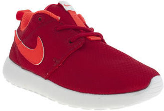 Nike red roshe run unisex junior