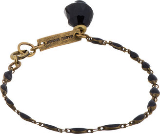 Isabel Marant Brass & Black Baker Street Pendant Bracelet