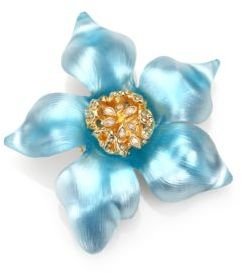 Alexis Bittar Lucite & Crystal Clematis Flower Pin