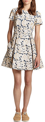 Suno Floral Embroidered Dress