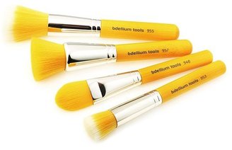 Bdellium Tools Professional Makeup Brush Yellow Bambu Series Foundation 4pc. Brush Set
