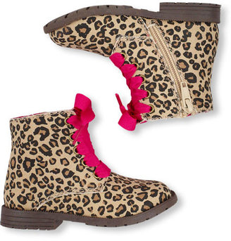 Children's Place Leopard moda boot