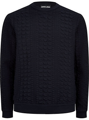 Giorgio Armani 3D Houndstooth Textured Sweater