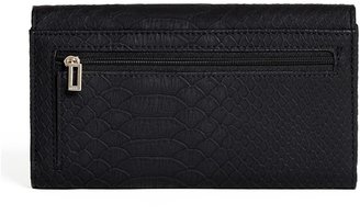 GUESS Catie Snake-Embossed Checkbook Wallet