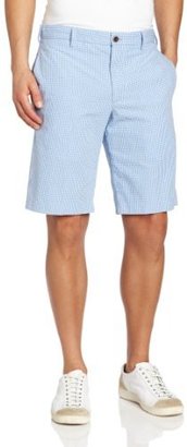 Izod Men's Slim-Fit Gingham Flat-Front Short
