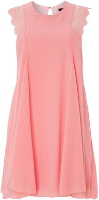 TFNC Fit and flare embroidered lace dress