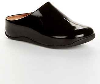 FitFlop Slip-On Black Patent Leather Clogs