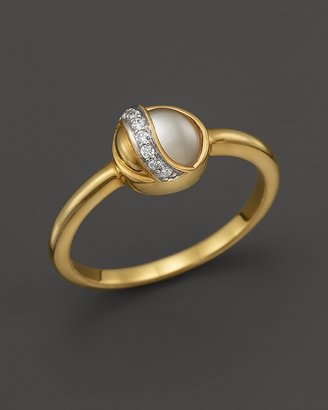 Kara Ross 18K Yellow Gold Small Hydra Ring with Rock Crystal, Mother-of-Pearl & Diamonds