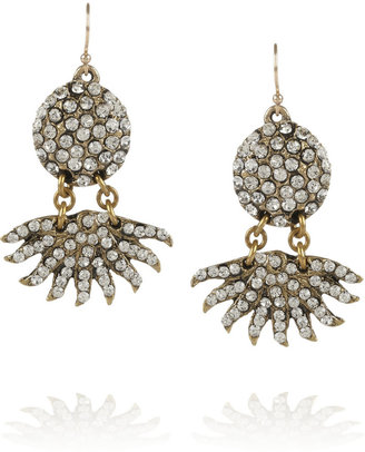 Lulu Frost Pavé Sunburst crystal earrings