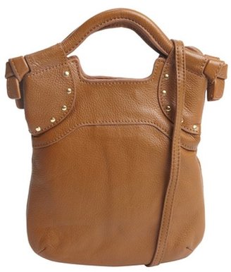 Foley + Corinna whiskey brown leather studded 'Little Minx' crossbody bag