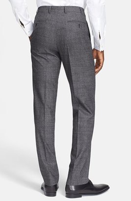 Canali Flat Front Stretch Wool Trousers