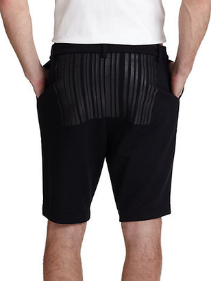 Alexander Wang Smeared Logo Knit Shorts
