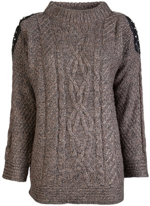 Elizabeth and James Oversize cable knit sweater