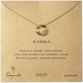 Dogeared Triple Karma Ring Gold Plated Necklace Jewellery
