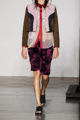 Jonathan Saunders Jolita floral-print satin shorts