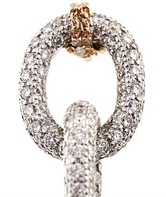 Carolina Bucci Diamond & gold double-link 1885 earrings