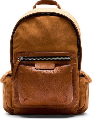 Marc by Marc Jacobs Brown Leather & Twill 2pock & Biggie Backpack
