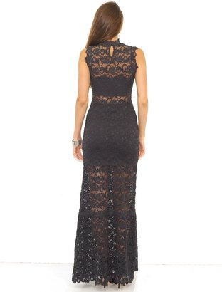 Nightcap Clothing Dixie Lace Cutout Maxi in Charcoal