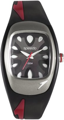 Speedo Men's SD50589 Black Silicone Quartz Watch with Black Dial