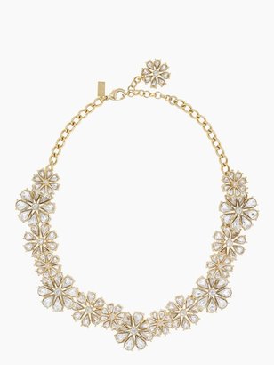 Kate Spade Clear As Crystal Short Floral Necklace