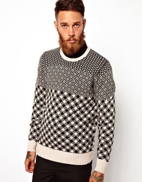 Paul Smith Jumper with All Over Pattern - Black