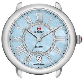 Michele 'Serein 16' Diamond Dial Round Watch Case, 34mm x 36mm