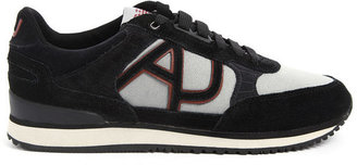 Armani Jeans AJ 19 Black and Grey Two-Tone Vintage Canvas Sneakers