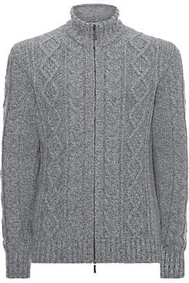 Hackett Mayfair Mouline Full Zip Sweater