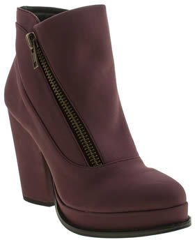 Schuh womens burgundy popper boots
