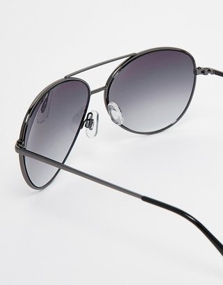 ASOS Silver Aviator Sunglasses