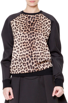 Just Cavalli Leopard-Print Raglan Sweatshirt