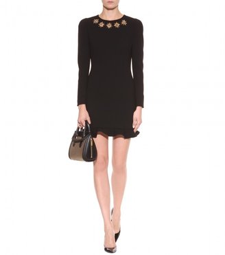 Alexander McQueen WOOL DRESS WITH EMBELLISHED COLLAR