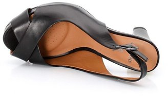 Clarks Selena Jemma Slingback Open Toe Leather Court Shoes