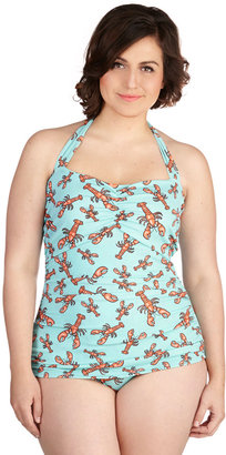 Esther Williams Bathing Beauty One-Piece Swimsuit in Lobster