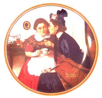 Rockwell Norman Gossiping In The Alcove Plate