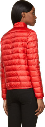 Moncler Red Quilted Down Lans Jacket
