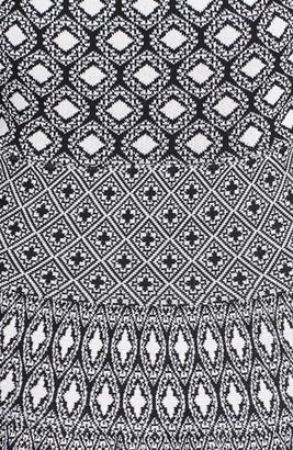 Charlie Jade Print Sweater Knit Fit & Flare Dress