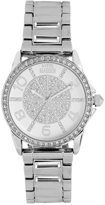 Steve Madden Watch, Women's Silver-Tone Bracelet 36mm SMW00046-01