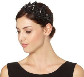 Jenny Packham No. 1 Designer black crystal lace head band